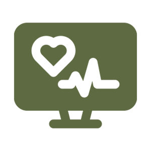 monitor with heart